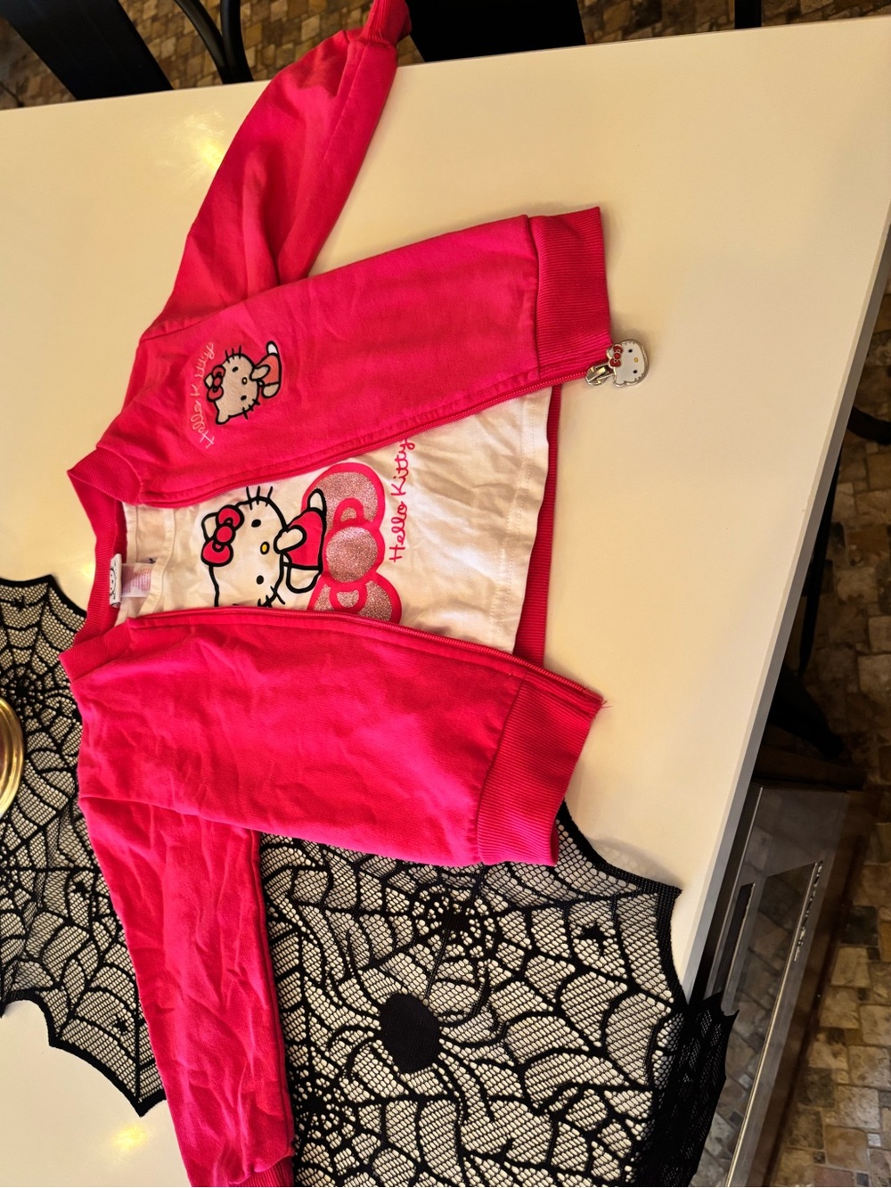 Hello Kitty Pink Zip Hoodie and Graphic Tee Set 3/4t